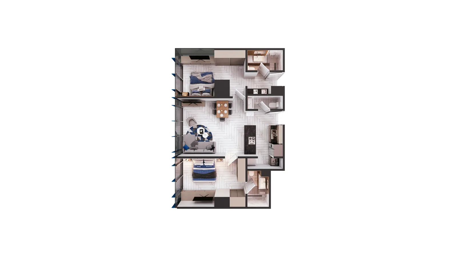 Planta apartamento modular